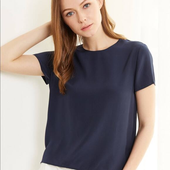 Vintage Richards & Jones Black 100% Silk Blouse Medium - Picture 4 of 11